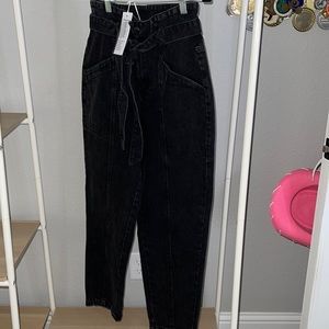 Black loose front tie pant🖤